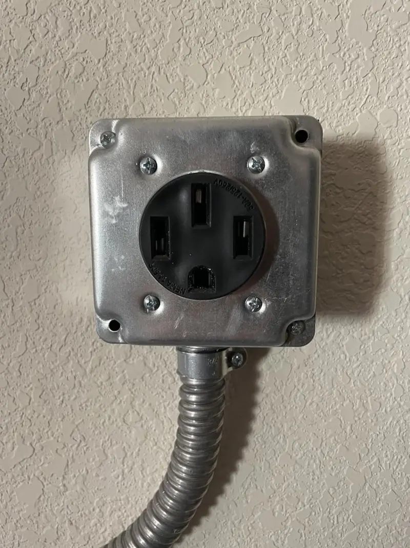 NEMA 14-50 outlet installed for Smart Home Electrical in Woodville